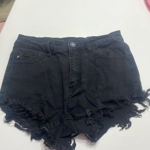 black KanCan jean short shorts